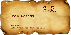Hain Rezeda névjegykártya